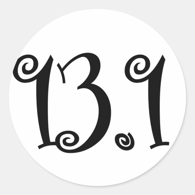 Rond 13.1 Sticker du coureur (Devant)