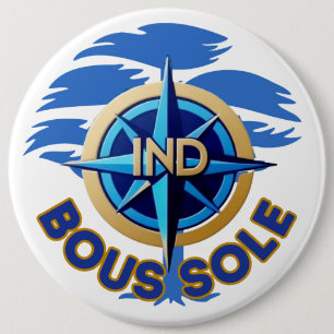 Rond 15,2 Cm Badge Boussole IND