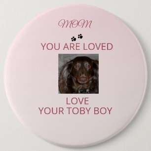 Rond 15,2 Cm Badge de photo émouvant pour maman d'animaux