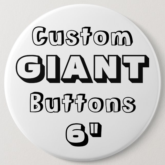 Rond 15,2 Cm Badge géant 6" Bouton (Devant)