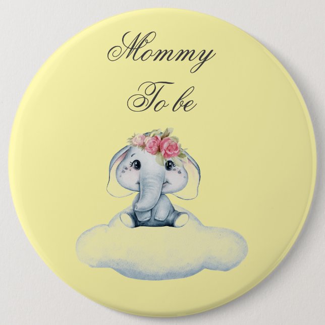 Rond 15,2 Cm Dreamy Days avec Rosie l'éléphant. Badge (Devant)