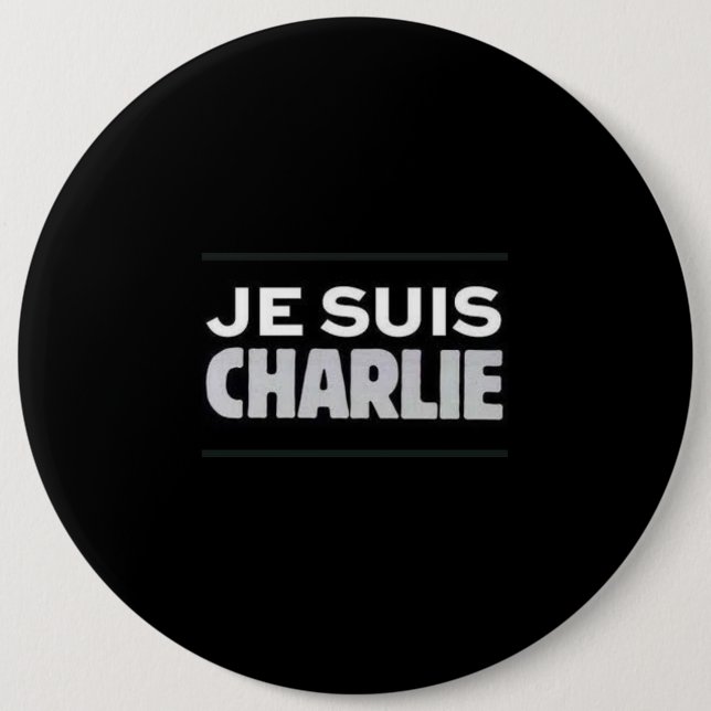 Rond 15,2 Cm Je suis Charlie badge (Devant)