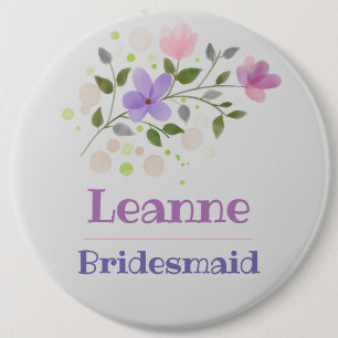 Rond 15,2 Cm Le badge bouton de demoiselle d'honneur