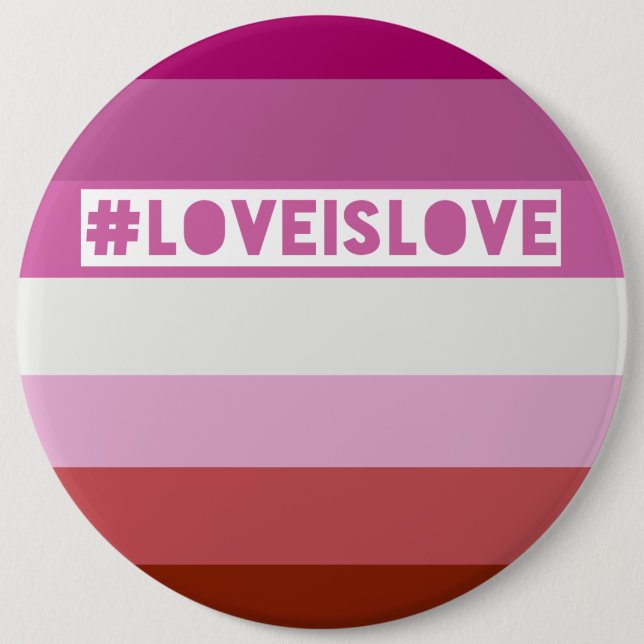 Rond 15,2 Cm #LoveIsLove hashtag badge (Devant)