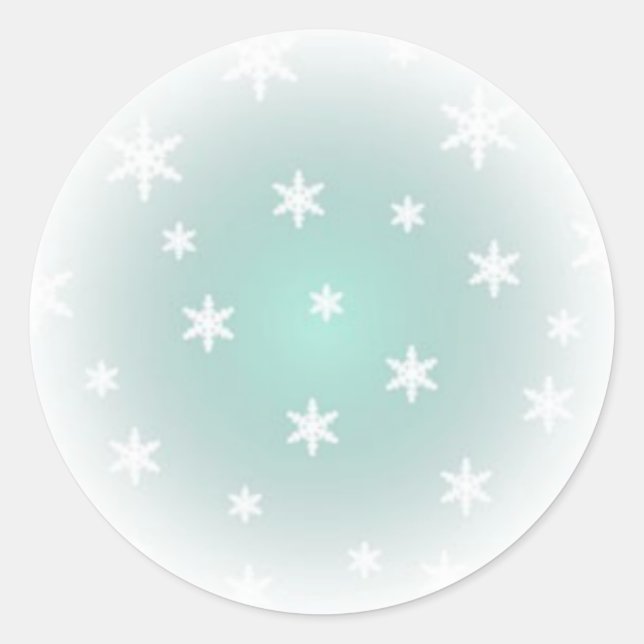 ROND 1,5 PO STICKER SNOWFLAKE (Devant)