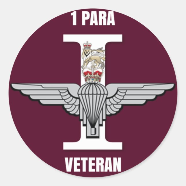 Rond 1 Sticker du cercle vétéran du régiment de parachu (Devant)
