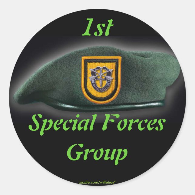Rond 1re Sticker pour vétérans des forces spéciales des (Devant)