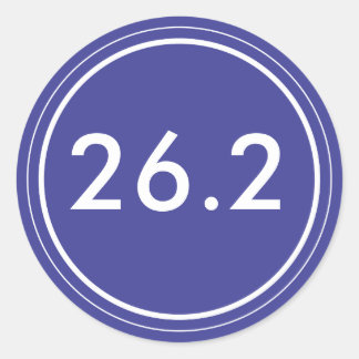 Rond 26.2 Sticker | Bleu avec blanc