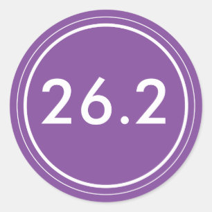 Rond 26.2 Sticker Violet et blanc