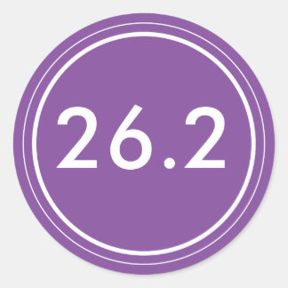 Rond 26.2 Sticker | Violet et blanc