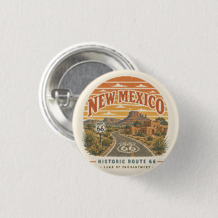Rond 2,50 Cm Adobe Mesa Route 66 Désert Badge Art