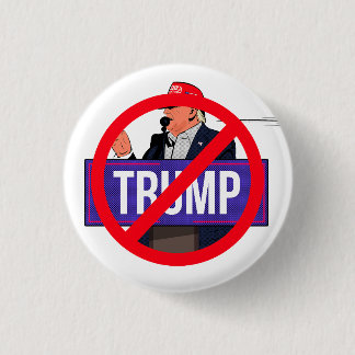 Rond 2,50 Cm Anti Donald Trump campaign pin badge