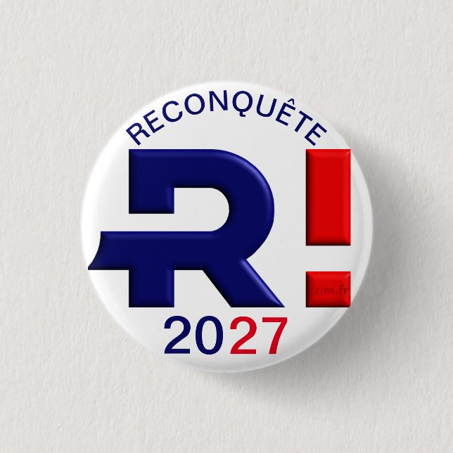 Rond 2,50 Cm Badge 32 mm, Reconquête 2027 (Devant)