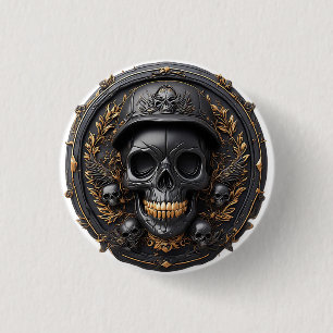 Rond 2,50 Cm Badge à broche crâne gothique pour amateurs de got