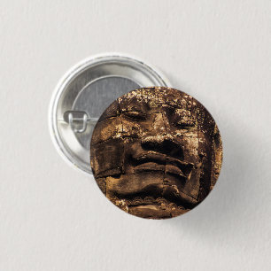 Rond 2,50 Cm Badge Bouddha Totem Angkor Wat Cambodge