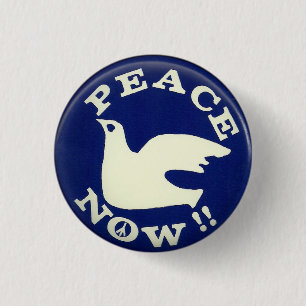 Rond 2,50 Cm badge bouton paix maintenant anti-guerre vietnam