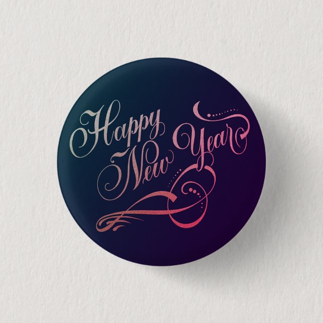Rond 2,50 Cm Badge calligraphique 2026 Nouvel An (Devant)