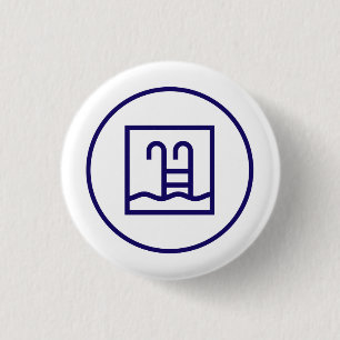 Rond 2,50 Cm Badge Club Piscine