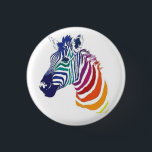 Rond 2,50 Cm Badge de 1,25 po - Rainbow Zebra<br><div class="desc">zèbre arc-en-ciel sensibilisant aux maladies rares</div>