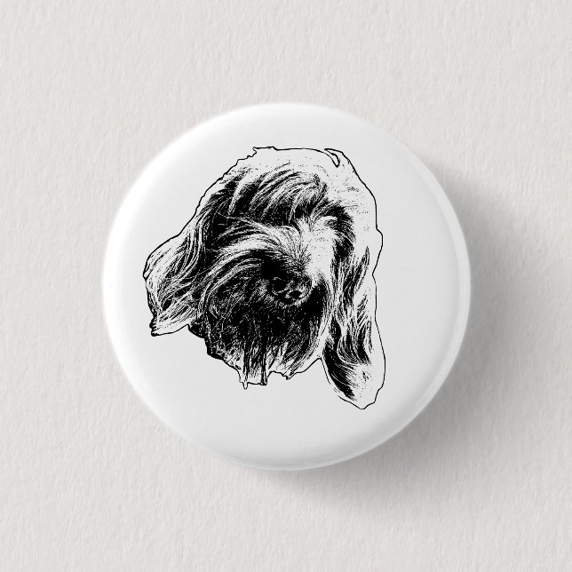 Rond 2,50 Cm Badge de Spinone Calme (Devant)