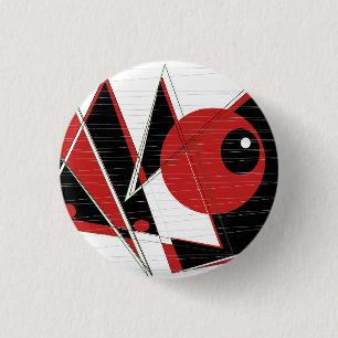 Rond 2,50 Cm Badge d'observation oculaire rouge