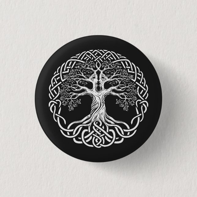 Rond 2,50 Cm Badge du bouton Arbre de vie (Devant)