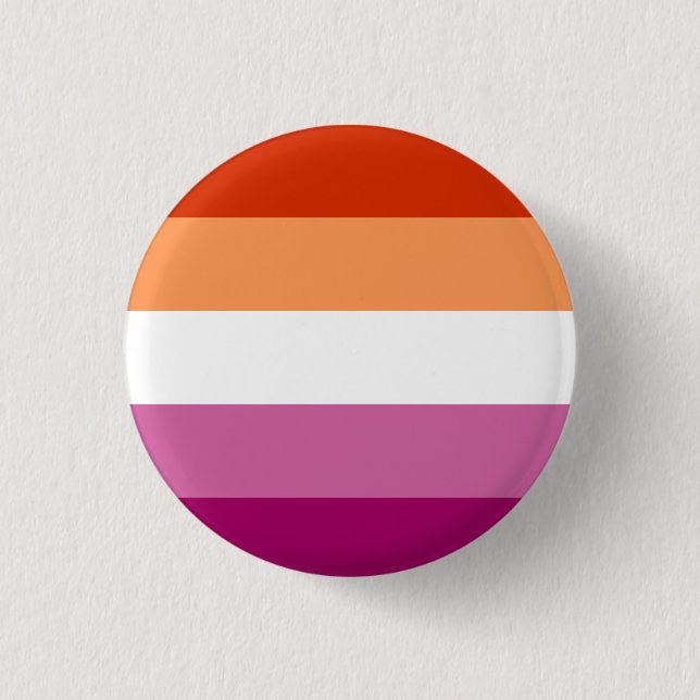 Rond 2,50 Cm Badge du drapeau de la fierté lesbienne (Devant)
