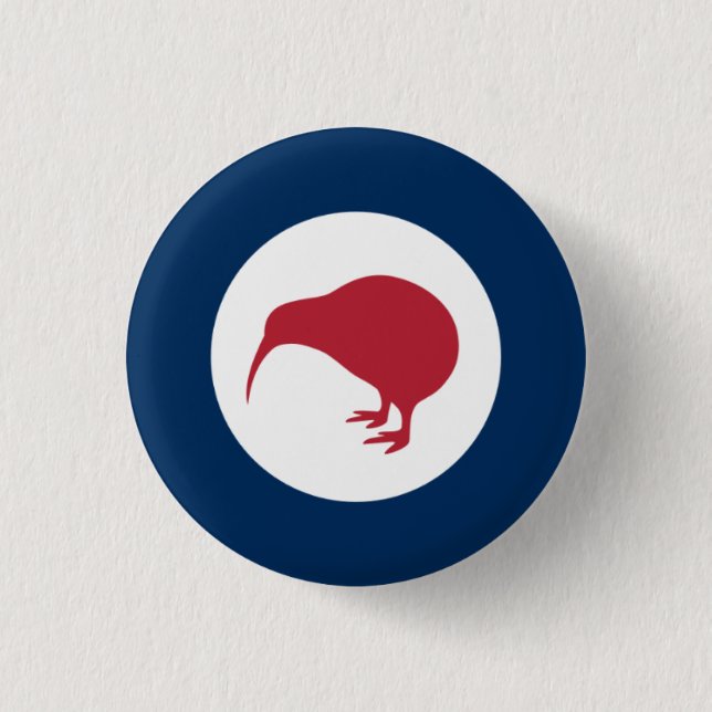 Rond 2,50 Cm Badge du Roundel Kiwi NZ (Devant)