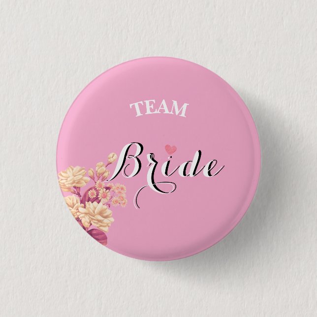 Rond 2,50 Cm Badge Équipe de la mariée bouton (Devant)