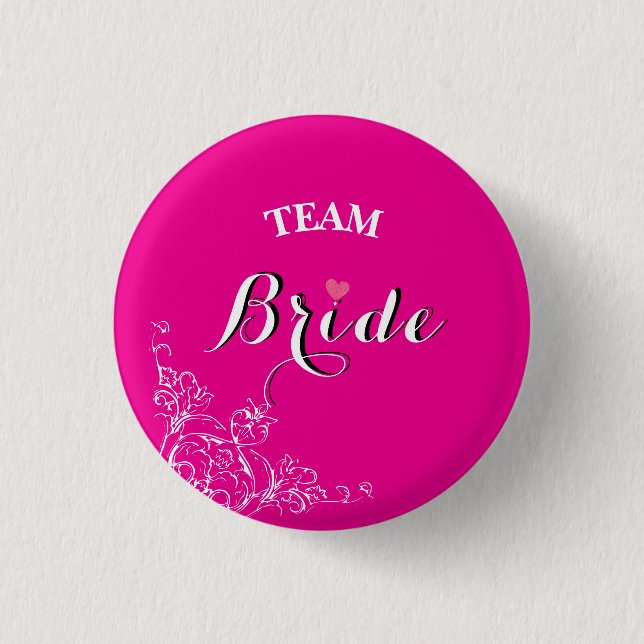 Rond 2,50 Cm Badge Équipe de la mariée bouton (Devant)