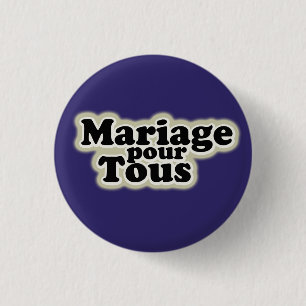 Rond 2,50 Cm badge gay pride: mariage pour tous