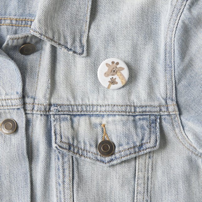 Rond 2,50 Cm Badge girafe (En situation)