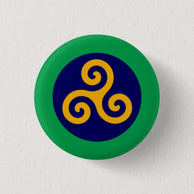 Rond 2,50 Cm Badge Gold Triskele (Devant)