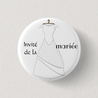 Rond 2,50 Cm Badge invité de la mariée