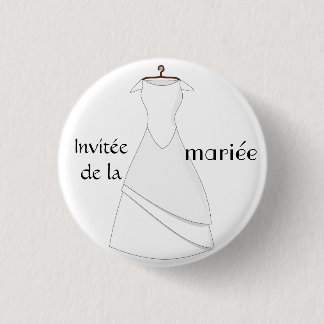 Rond 2,50 Cm Badge invitée de la mariée