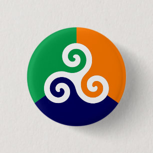 Rond 2,50 Cm Badge irlandais Triskele