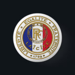 Rond 2,50 Cm badge laïc français<br><div class="desc">Promotion de la laïcité</div>