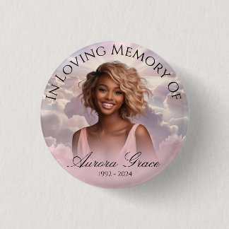 Rond 2,50 Cm Badge Mémorial de Remembrance Floral - FLR001