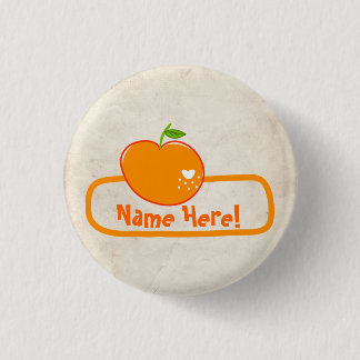 Rond 2,50 Cm Badge nominatif d'orange de PaperFruit