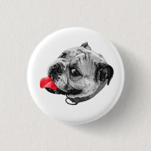 Rond 2,50 Cm Badge Pop Rouge