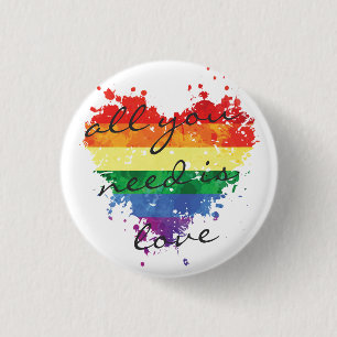 Rond 2,50 Cm Badge - Rainbow Heart Tout ce dont vous avez besoi