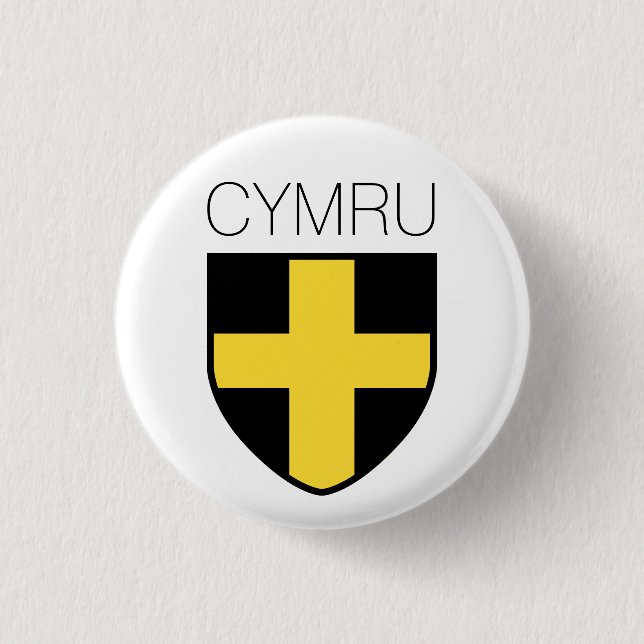 Rond 2,50 Cm Badge Saint David (Pays de Galles/ Cymru) (Devant)