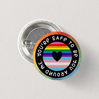 Rond 2,50 Cm Badge « Vous êtes en sécurité en étant vous-même a