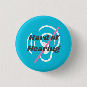 Rond 2,50 Cm Bleu Pinback badge dur d'oreille