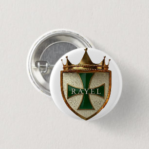 Rond 2,50 Cm Bouton / Badge du Rayon VertEl Crête 