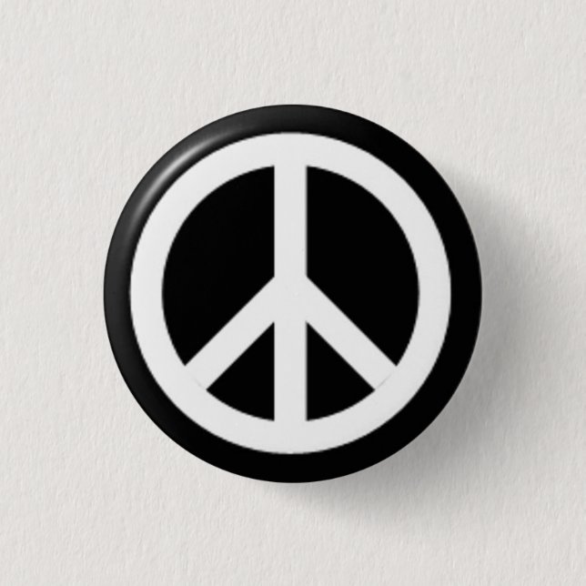 Rond 2,50 Cm Bouton de badge de paix du CND pin vietnam war (Devant)