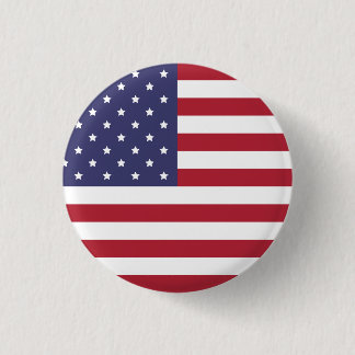Rond 2,50 Cm Bouton d'épingle du drapeau américain - Badge patr