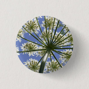 Rond 2,50 Cm Bouton fleur sauvage à fleurs en chandail / Badge