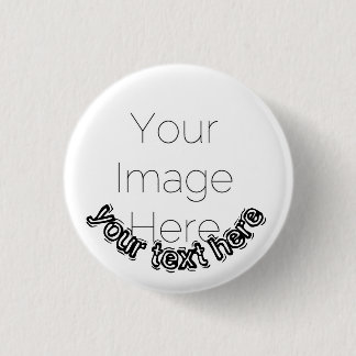 Rond 2,50 Cm Bouton photo personnalisé avec badge texte personn