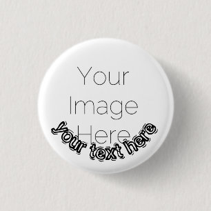 Rond 2,50 Cm Bouton photo personnalisé avec épingle – Badge ave